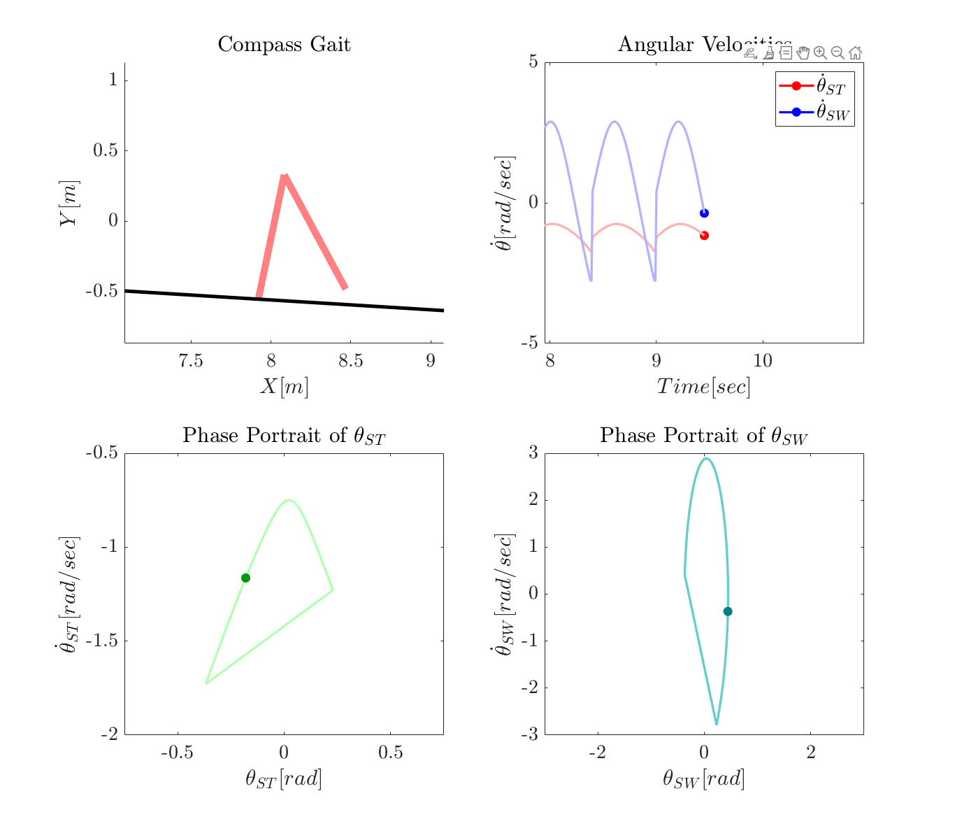 Compass Gait Simulation